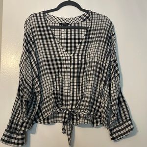 Express Plaid Blouse